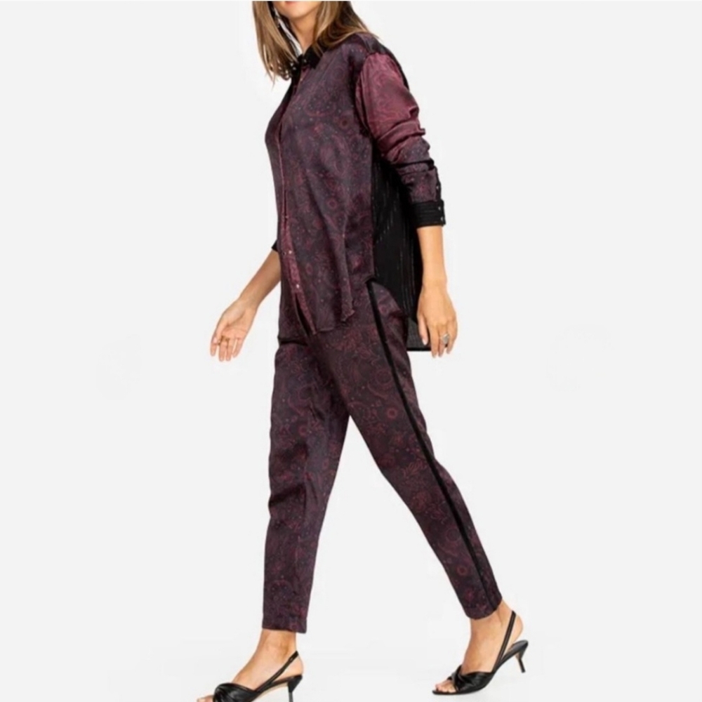 NWT Johnny Was Asteria Tuxedo Tape Pant. Size M
